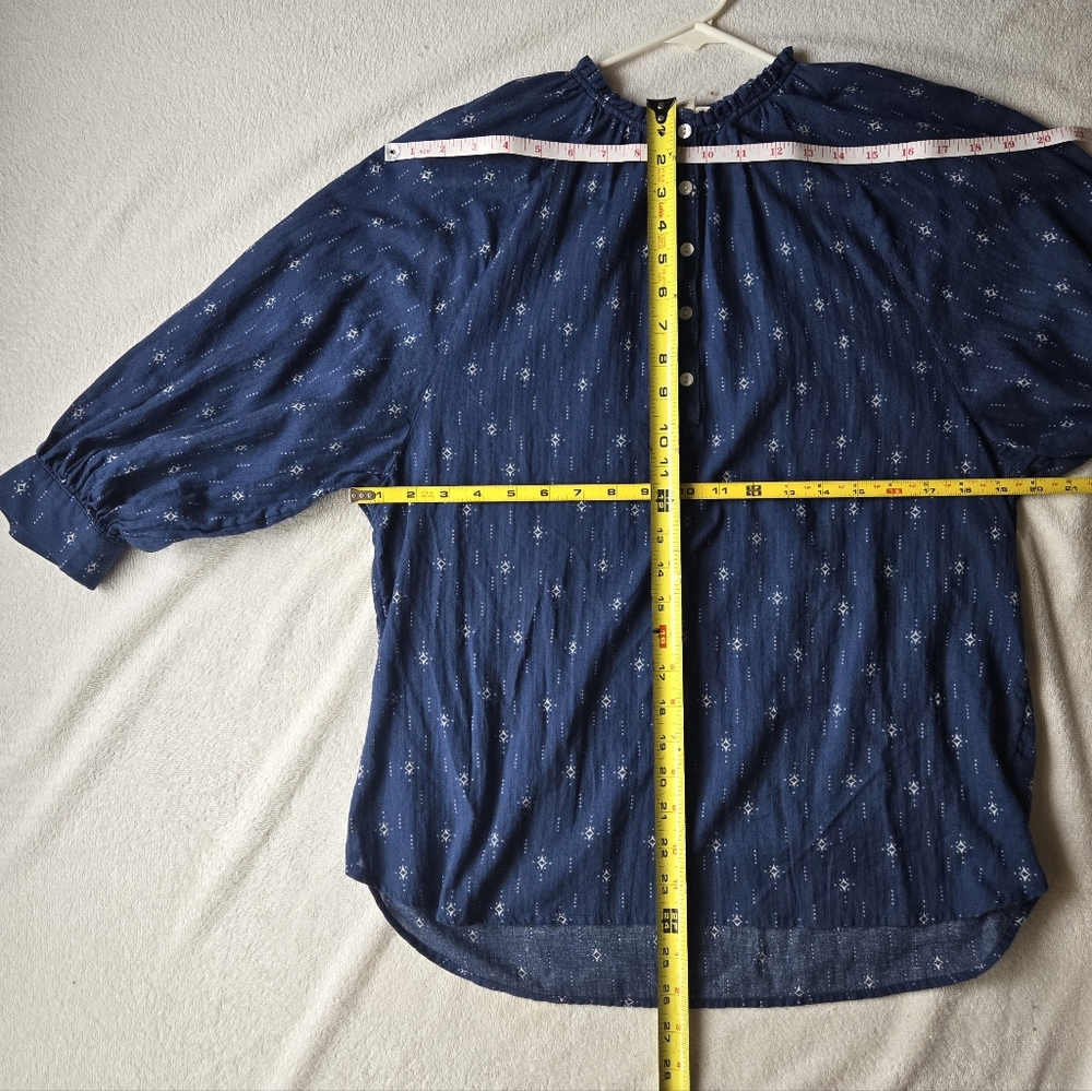 a.n.a. Ruffled Collar Absract Top - Picture 6 of 7